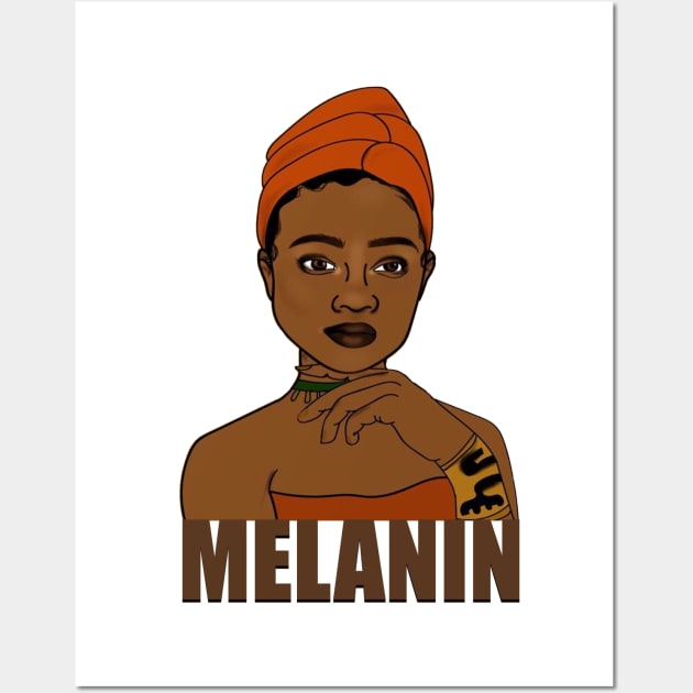 Melanin Queen Black Pride Art Wall Art by Merchweaver